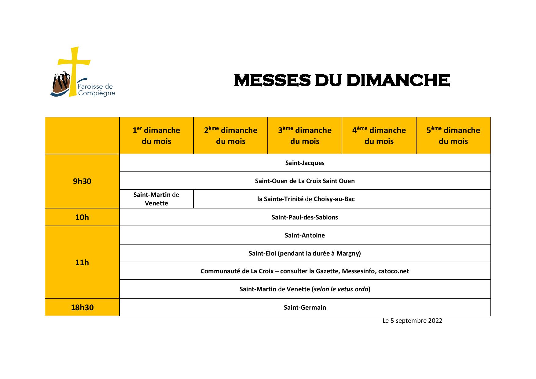 Horaires Des Messes, Adorations Et Chapelets – Catoco