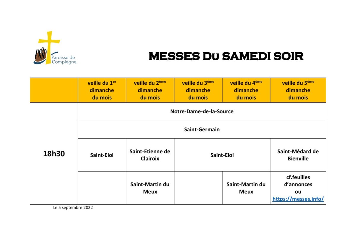 Horaires Des Messes, Adorations Et Chapelets – Catoco